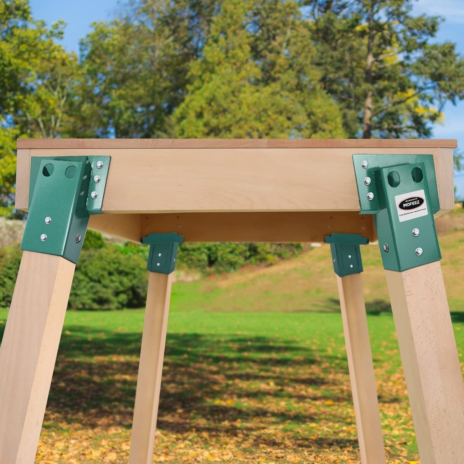 Outdoor 4x4 Compound Angle Brackets for Deer Stand & Hunting Blinds, 4-Pack