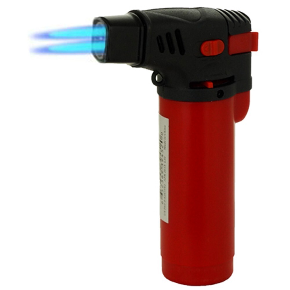 3 Pack Jumbo 4" Double Jet Flame Torch Gun Lighter Refillable Lockable Windproof