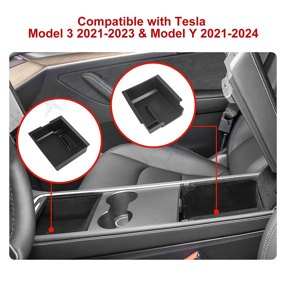 For Tesla Model 3&Y Console Insert Tray Armrest Compartment Storage Holder Kit