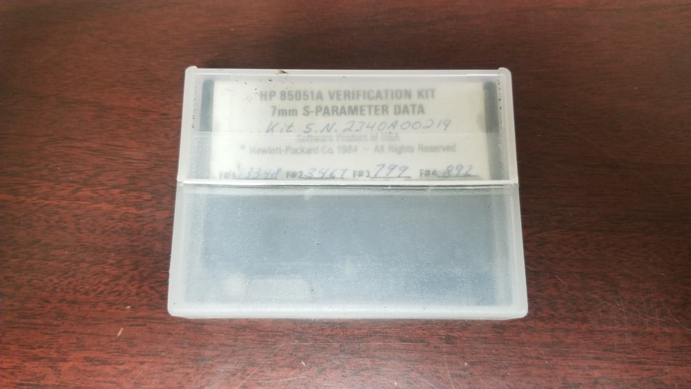 HP 85051A 7mm S-Parameter Data