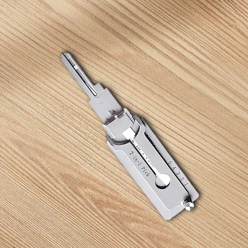 Key Decoder 2 In 1 Portable Lock Picking Set Hook And Pickup Tool Kit Ergonomic