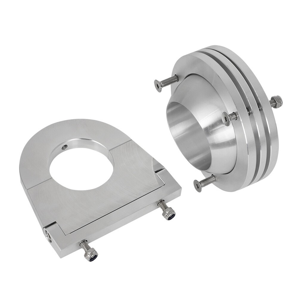 Chrome 2" Swivel Base Floor Mount 2 1/2" Steering Column Drop Comb Kit Universal