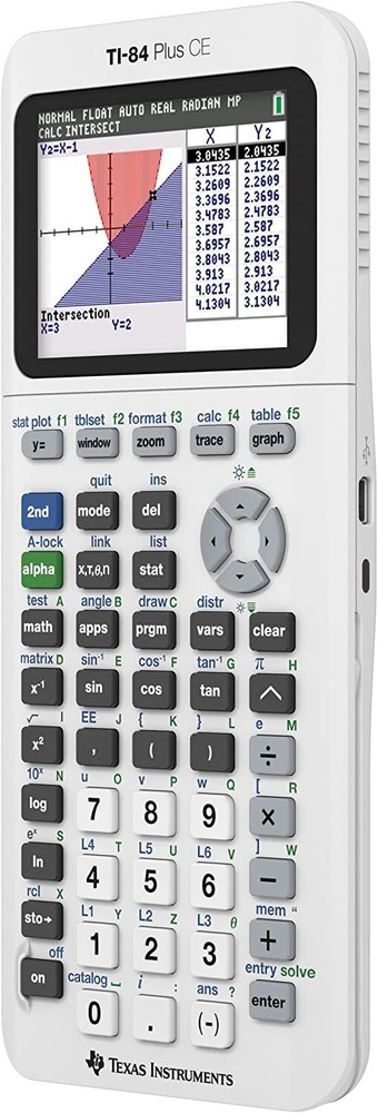 Texas Instruments TI-84 Plus CE Graphing Calculator, White