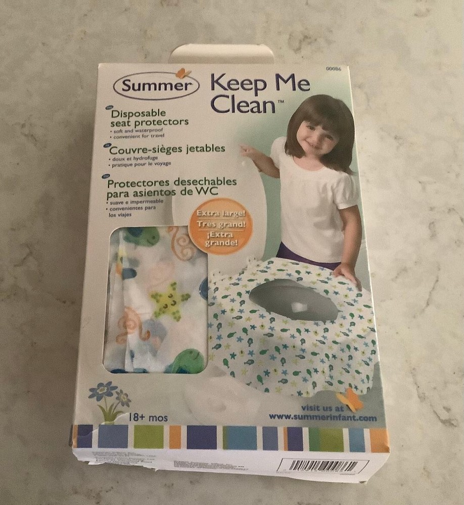 NEW FLAWED BOX, SUMMER INFANT KEEP ME CLEAN DISPOSABLE SEAT PROTECTOR COVERS- 20