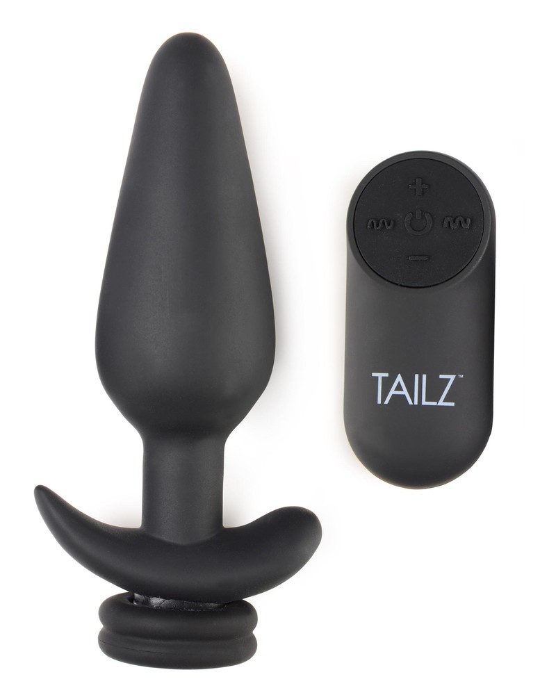 Interchangeable Silicone Vibrating Large Anal Butt Plug Vibrator with Remote
