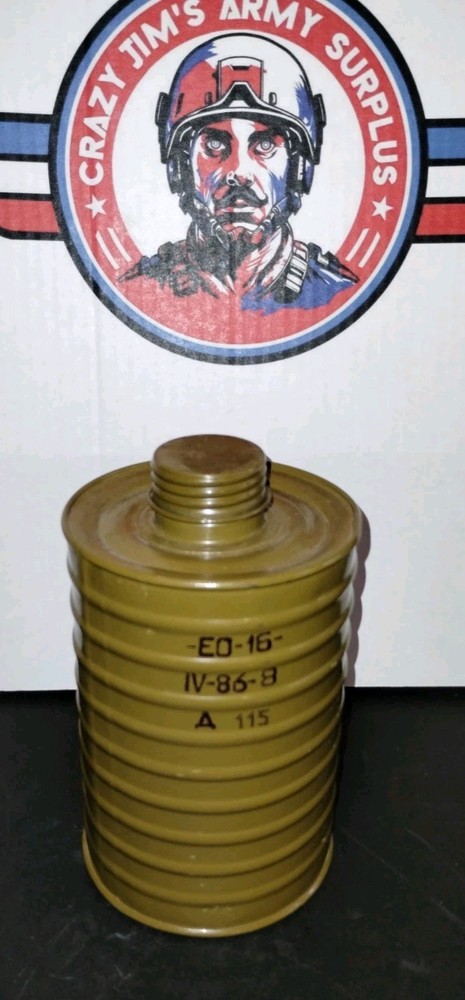NOS Soviet EO-16 Large Gas Mask Filter NBC date IV-86-8