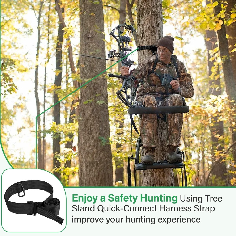 Quick-Connect Treestrap Compatible with Muddy - Hunting Harness Black