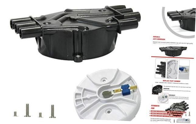 Ignition Distributor Cap and Rotor Kit Compaitble with 4.3L Distributor Cap