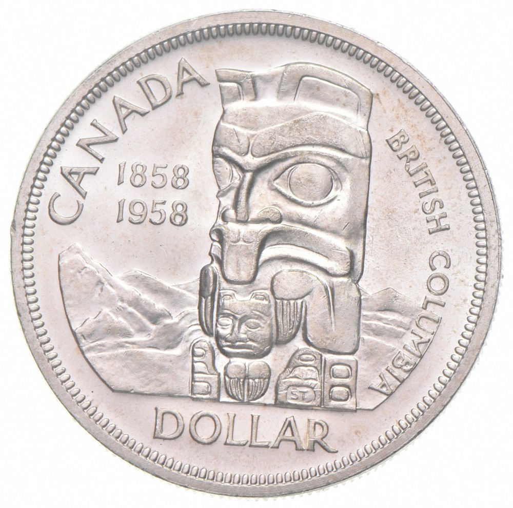 1958 Canada 80% Silver Canadian Silver Dollar