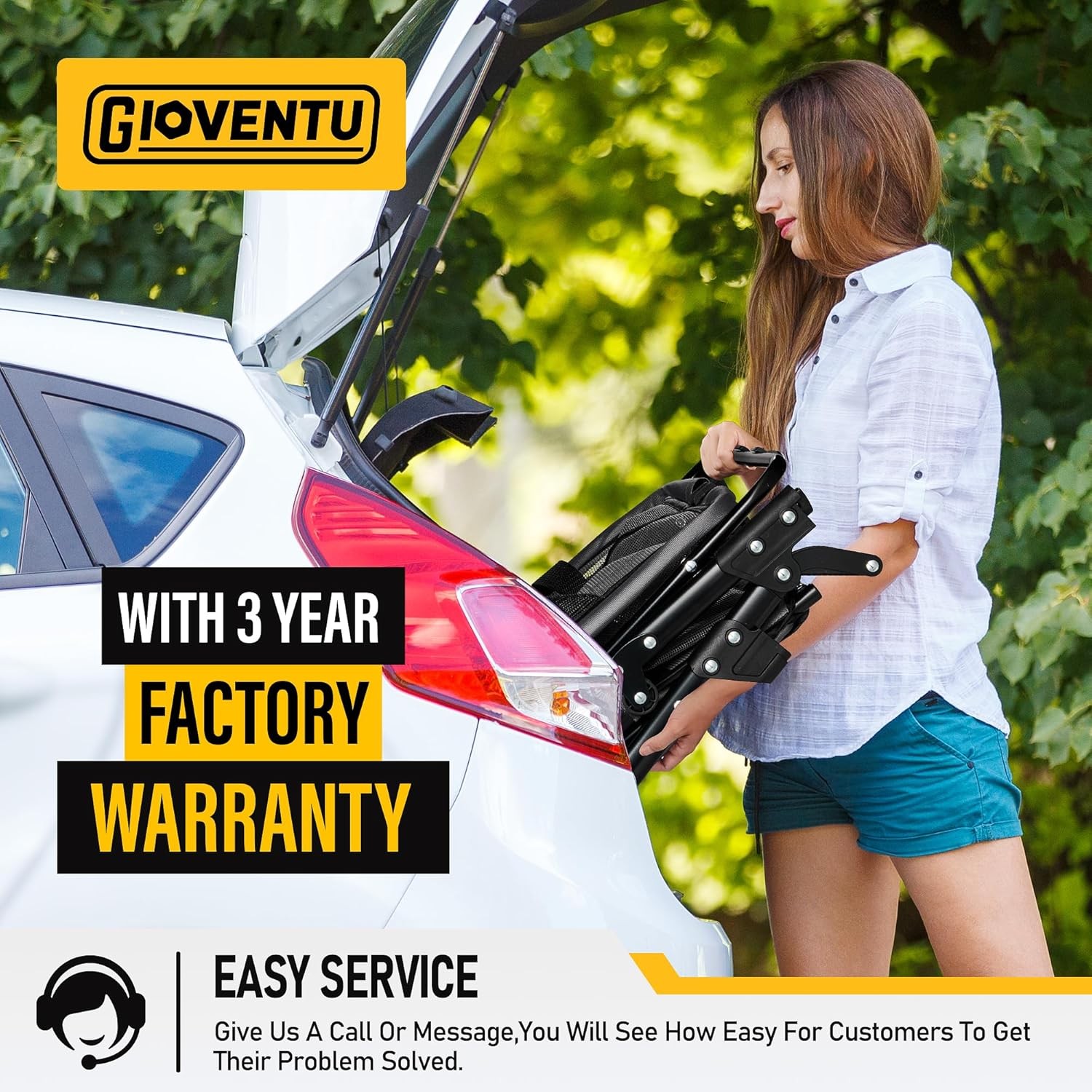 Shopping Cart Foldable with 360° Wheels & Removable Basket,One-Click Folding