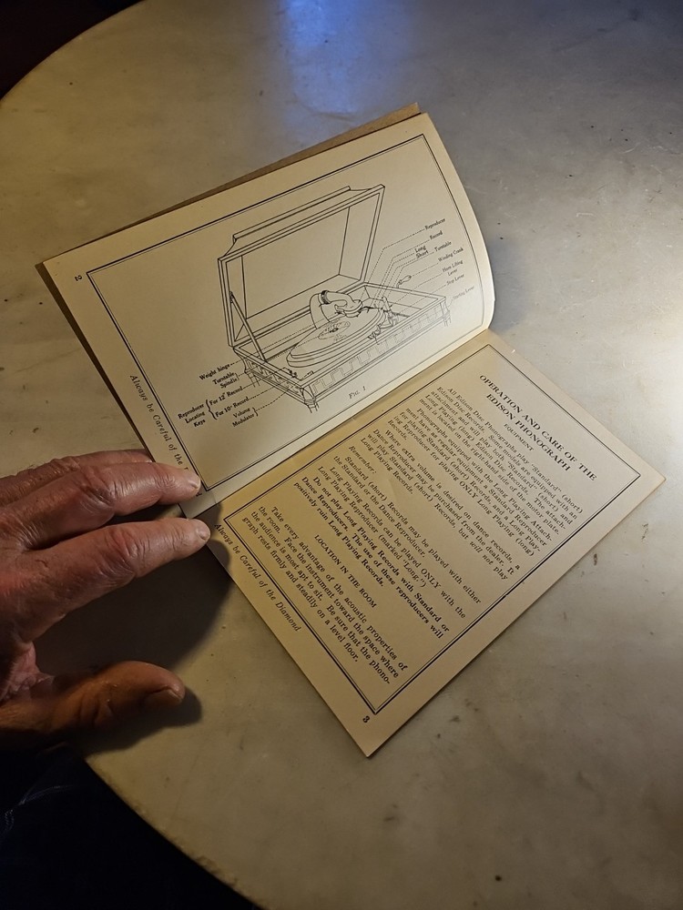 Antique 1927 EDISON PHONOGRAPH Instructions Booklet