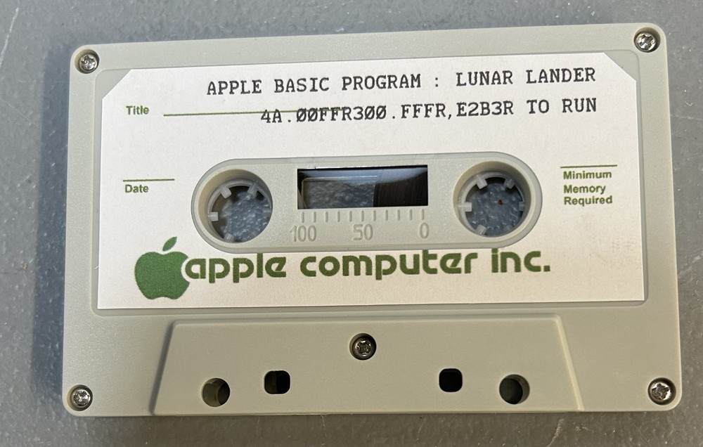 Apple 1 Integer Basic Programs on Cassette