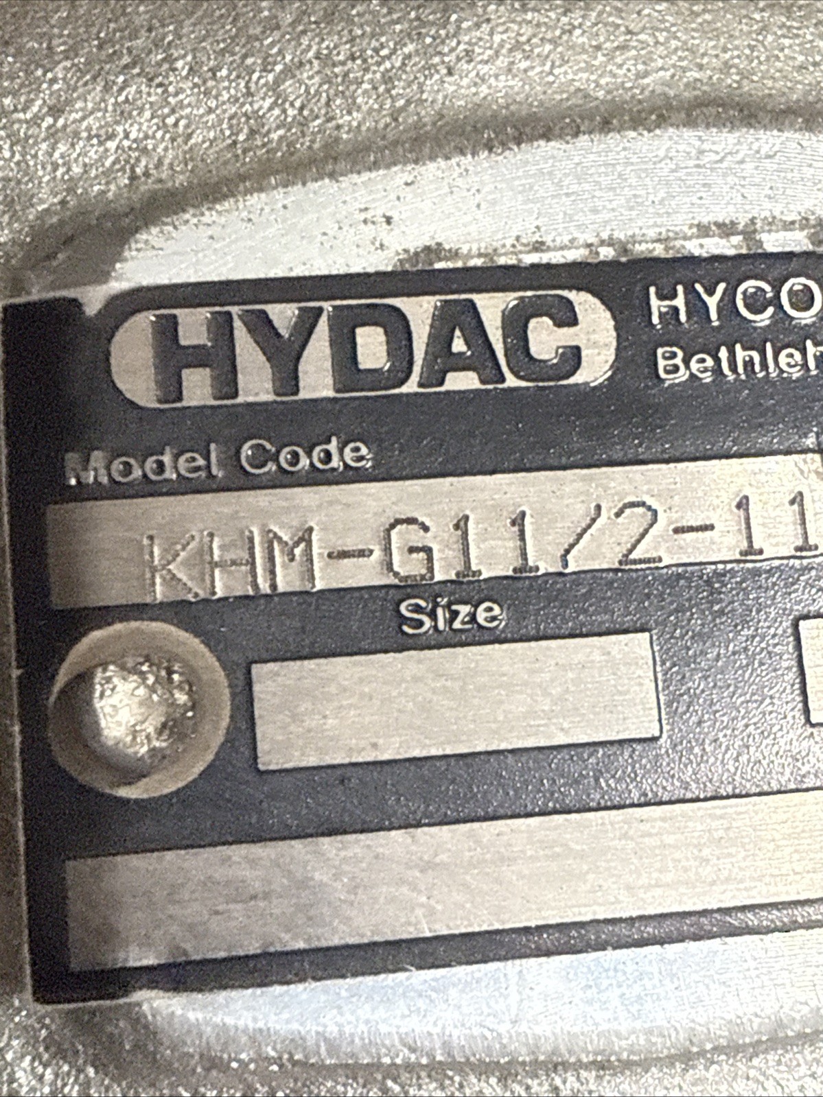 Genuine New Hydac KHM-32NPT-1114 Ball Valve 1-1/2" 6000psi PN 420 bar