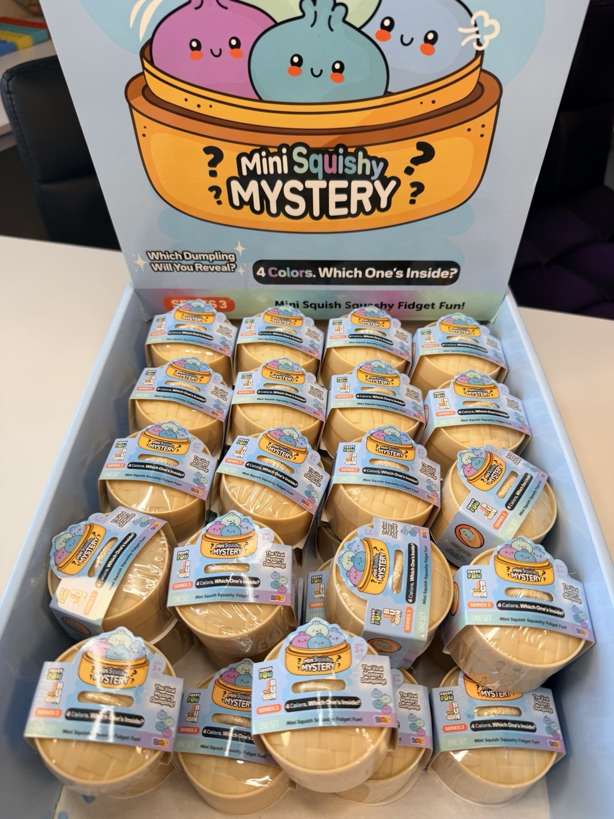 Viral Mini Squishy Mystery Dumpling Glitter Dumplings Hard to Find Series 3 New