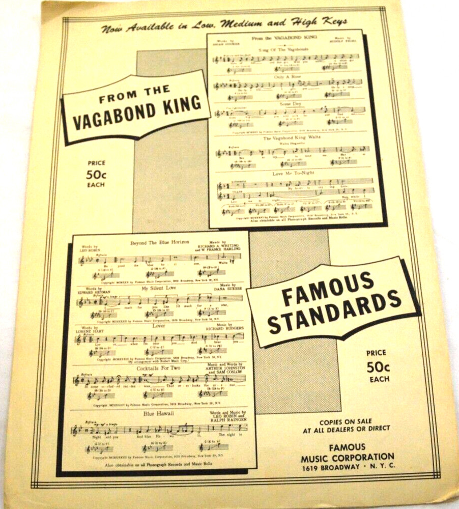 Beyond the Blue Horizon Songbook