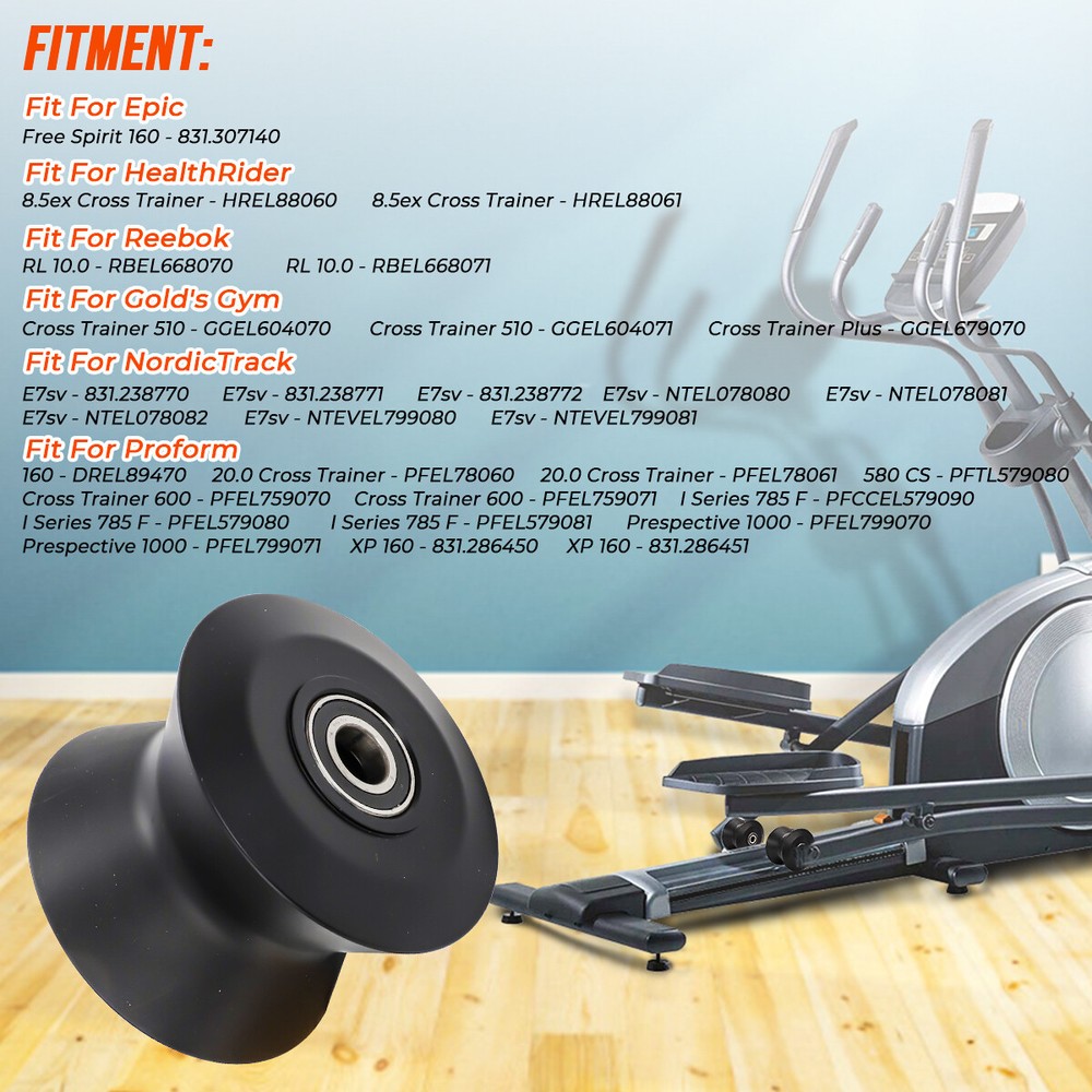 Elliptical Roller Wheel Replace 238880 For Proform Reebok GoldsGym Cross Trainer