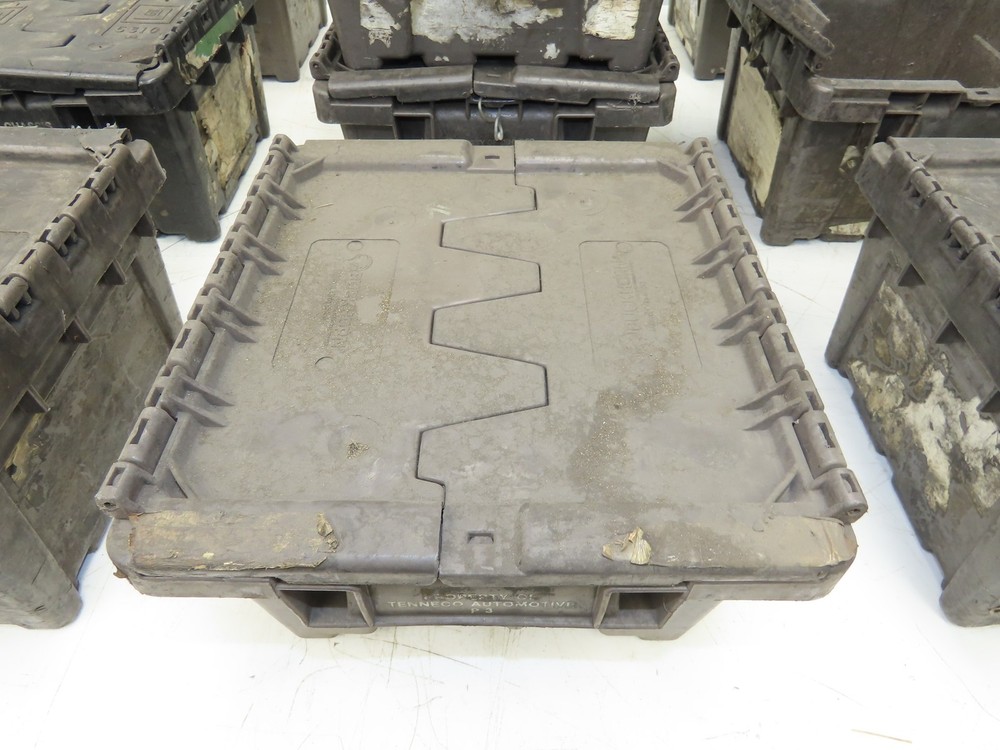 Buckhorn Stackable Plastic Container Bin Modular Nesting 12"x11"x7" Lot of 10