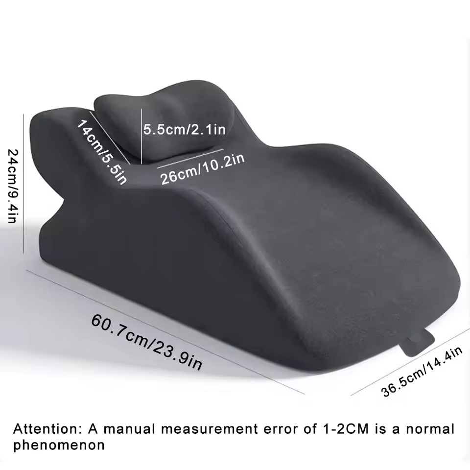 27° Memory Foam Wedge Pillow for Couples – Hip & Back Support