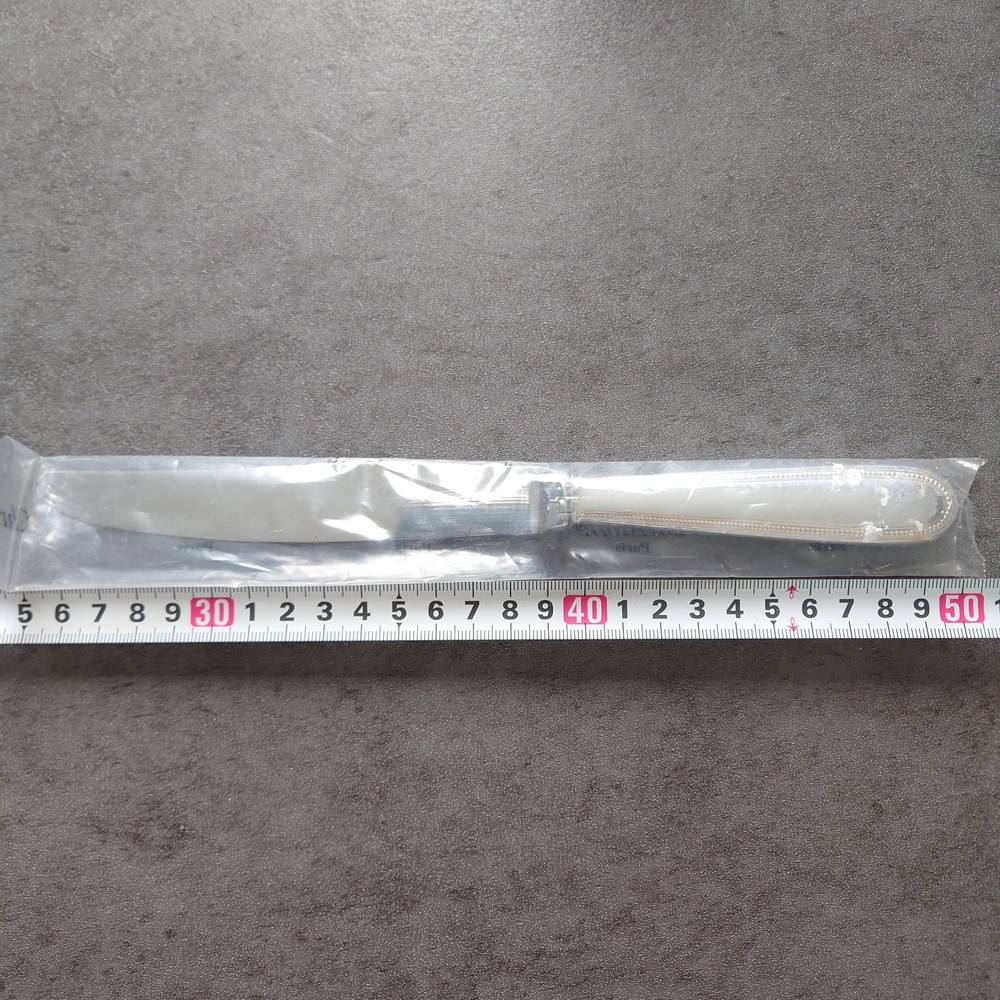 Christofle Perles 6pcs Silverplate Flatware Table Knife Excellent