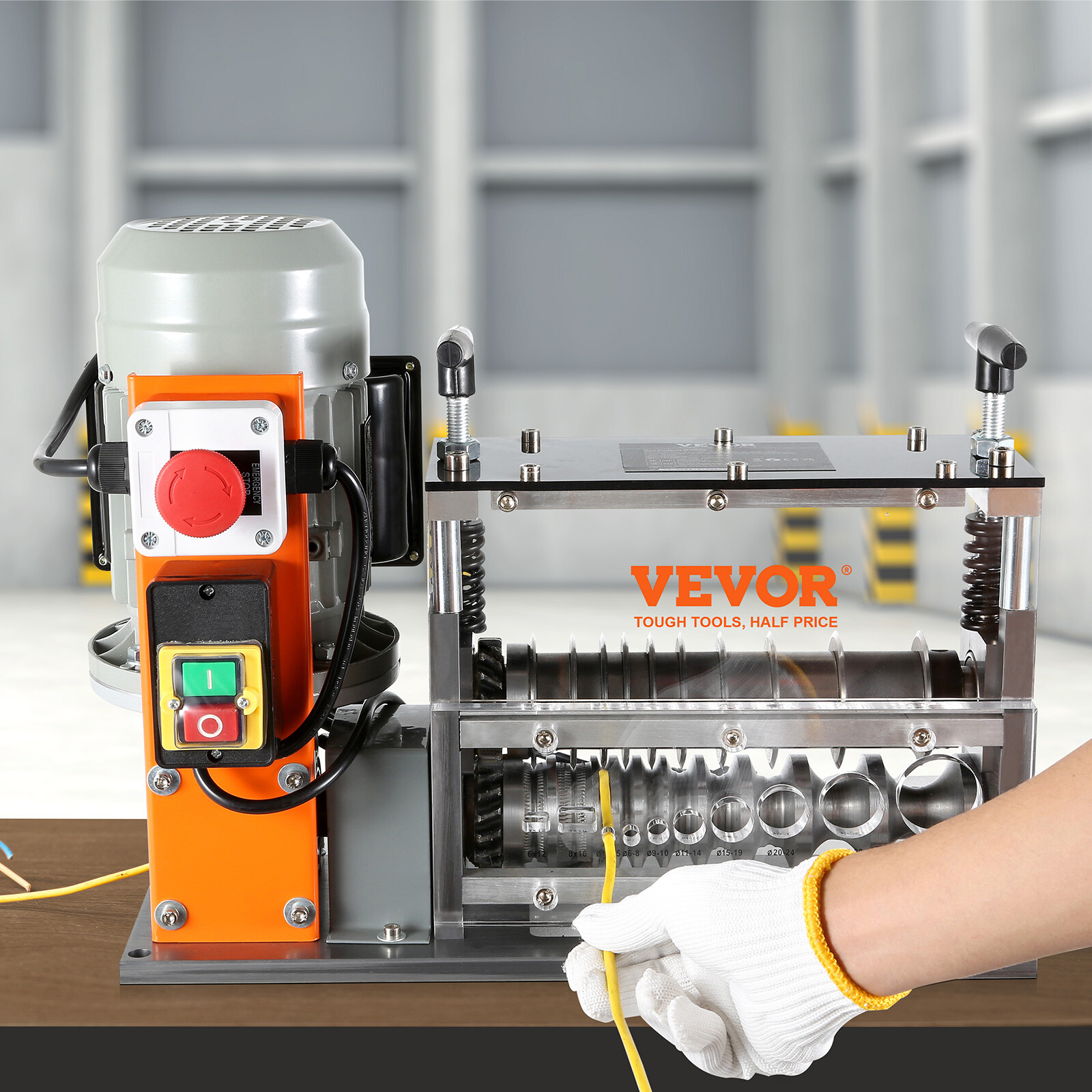 VEVOR Electric Wire Stripping Machine Copper Cable Stripper 0.06''-1.26'' Visual