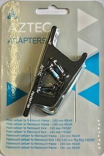 Aztec Adapter for flatmount calliper to flatmount fork, 180mm front