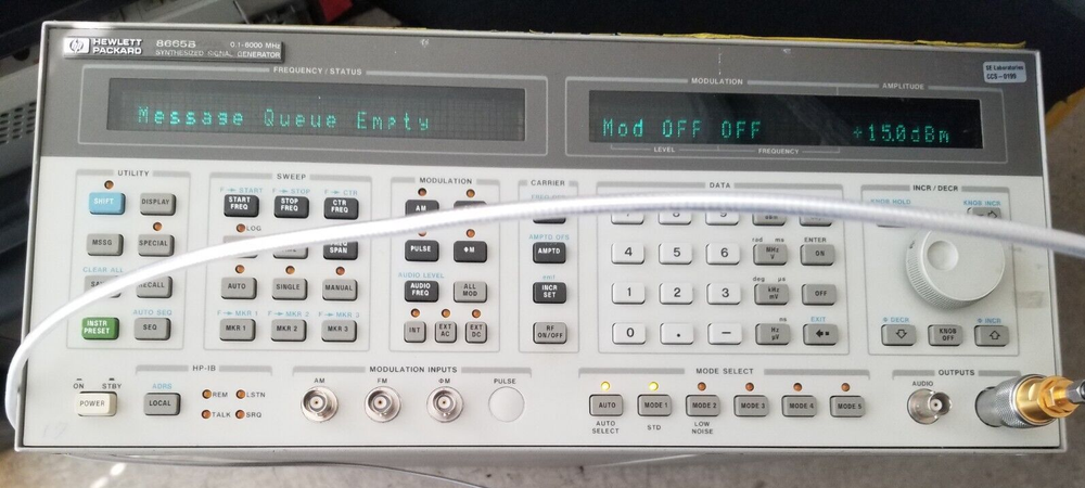 HP8665B RF Generator 6 GHZ NO ERRORS!!! AM/FM/Phase/Pulse/Sweep