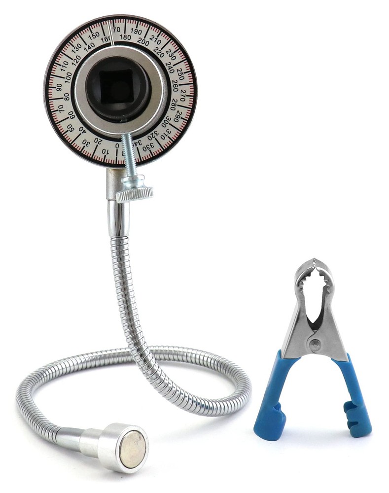 QWORK Torque Angle Gauge, 1/2" Drive Ratchet