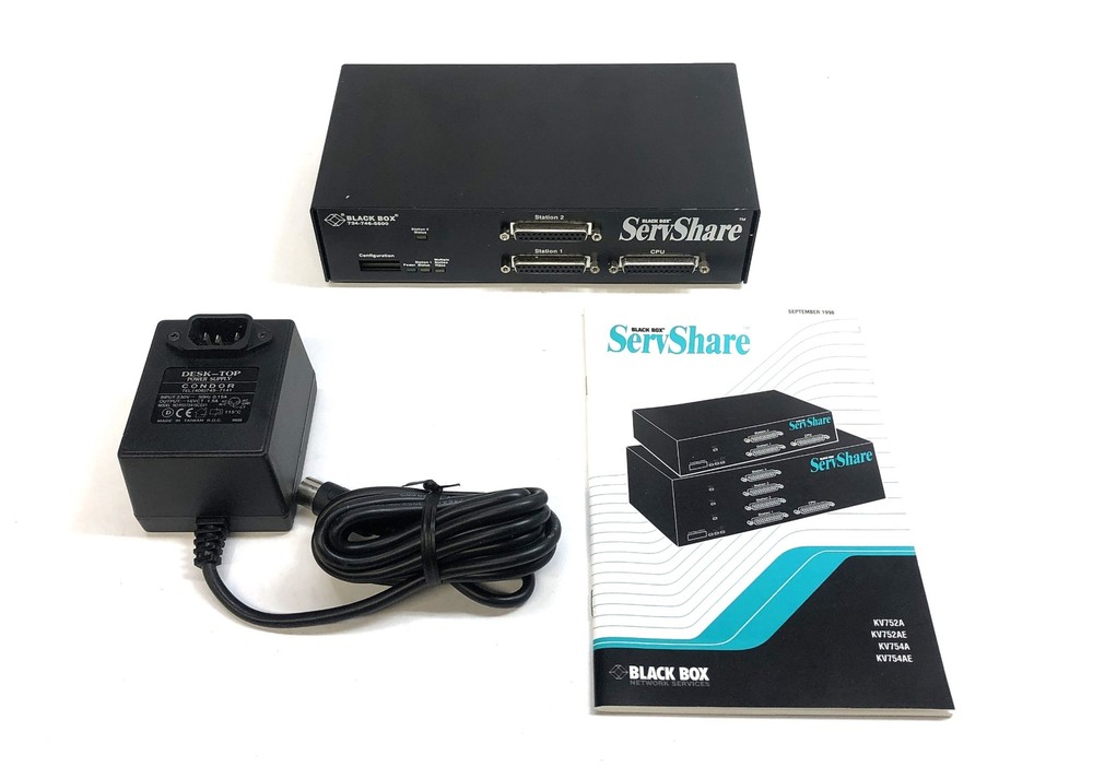 Black Box ServShare Two-Port ServSwitch KVM Switch KV752AE NOS