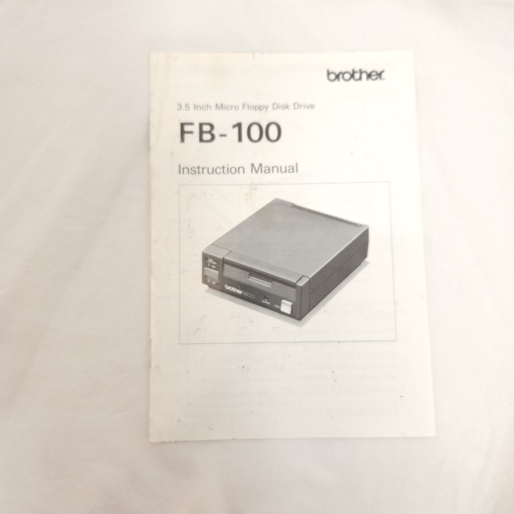 Instruction Manual Brother Knitting Machine Floppy Disk Drive FB-100 Guide Only