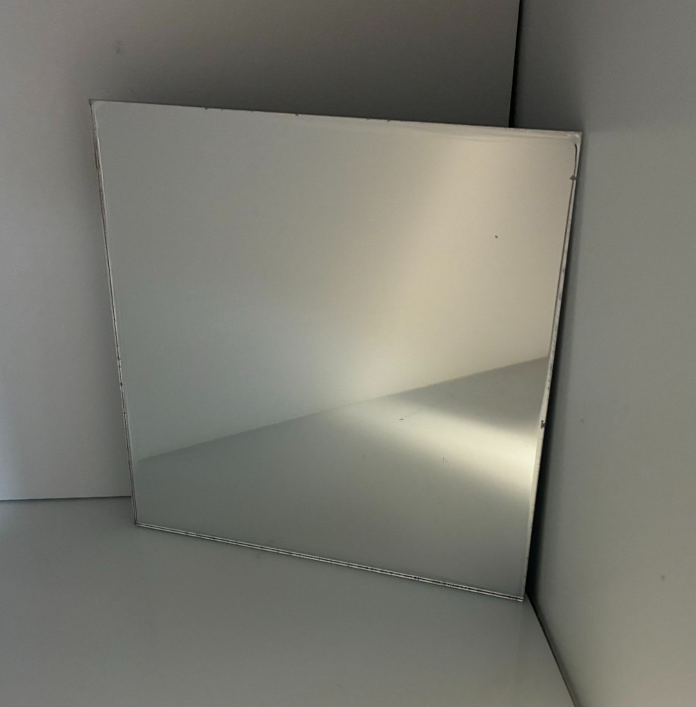 Acrylic Plexiglass Sheet-1/8" thick-Silver Mirror-6.75" x 15"