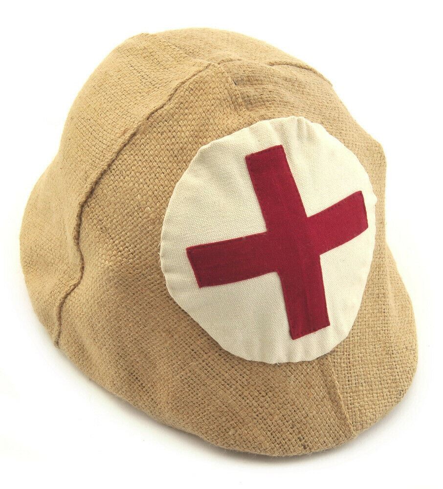 Jute Cover with Medic cross for German WW1 M1916 Stahlhelm Helmet