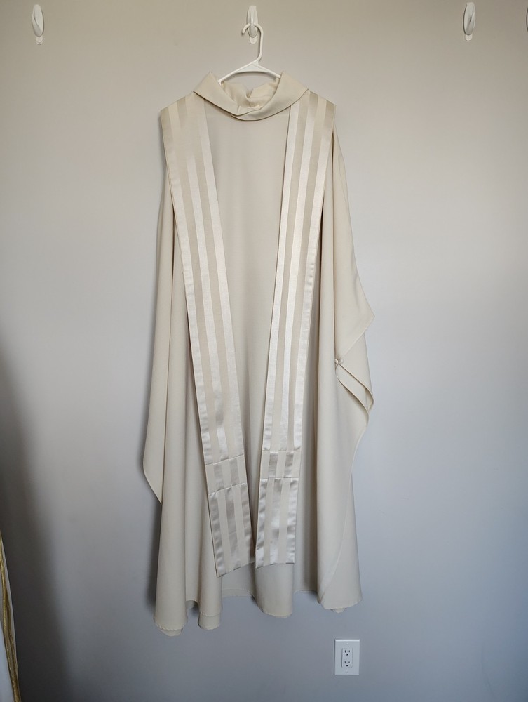 White Chasuble with Over Stole