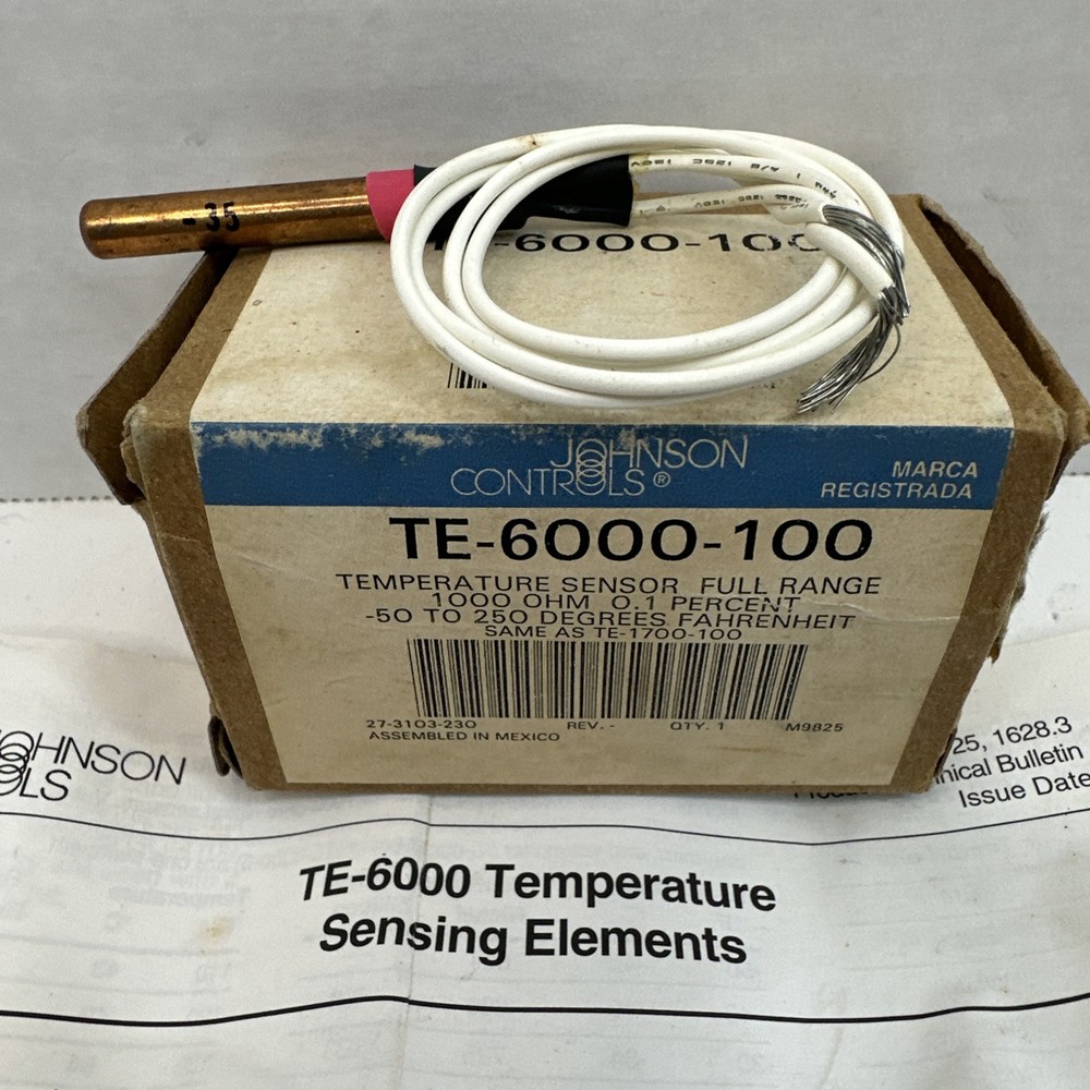 Johnson Controls TE-6000-100, Same As TE-1700-100