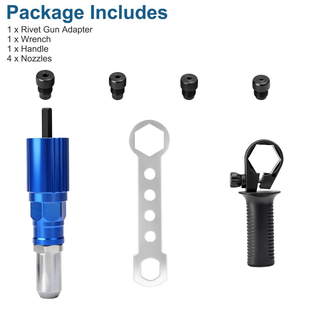 Electric Rivet Nut Gun Cordless Drill Pop Adapter Riveting Riveter Insert Tool