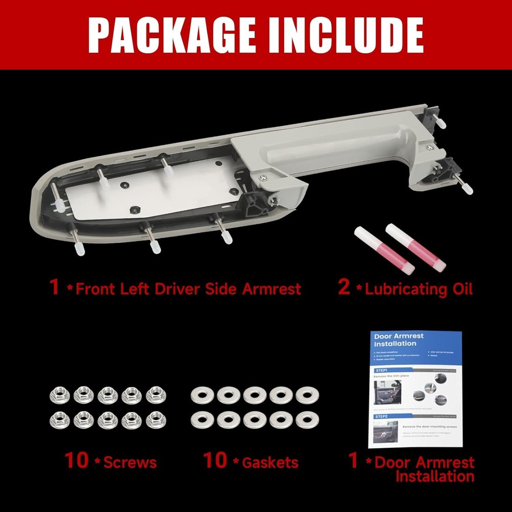 22818466 Front Left Driver Side Armrest Repair Kit Compatible with Chevy Silvera