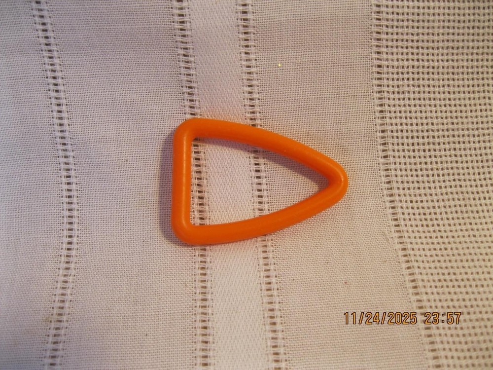 Vintage ORANGE Tupperware Replacement Measuring Spoon Snap Ring Holder Triangle