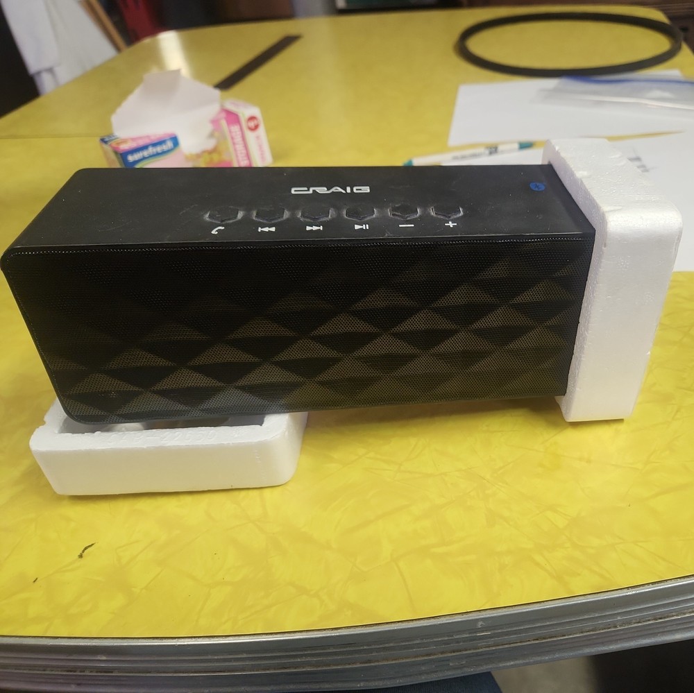 Craig Wireless Bluetooth Speaker Black One-touch Speakerphone AUX Rectangular