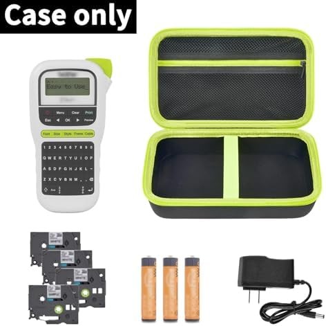 Portable label maker carrying storage case