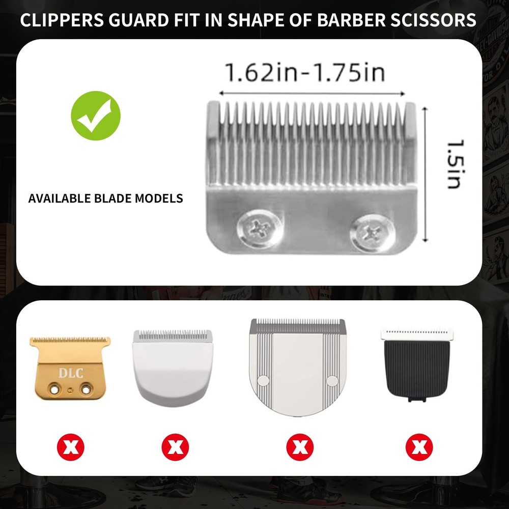10-Piece Clipper Guard Set, Black Professional Set