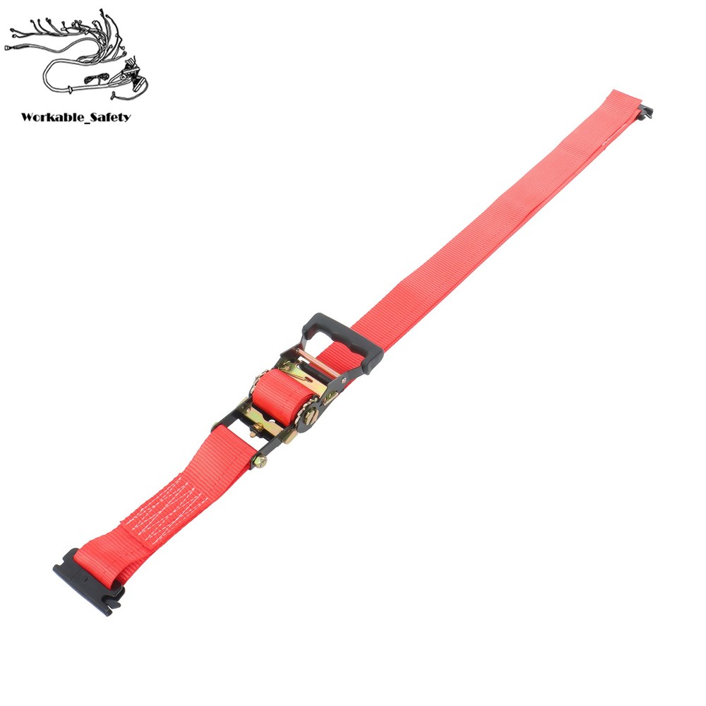 Red E Track Wheel Chock 8ft Red Ratchet Straps Kit For Cargo Securement For UTV