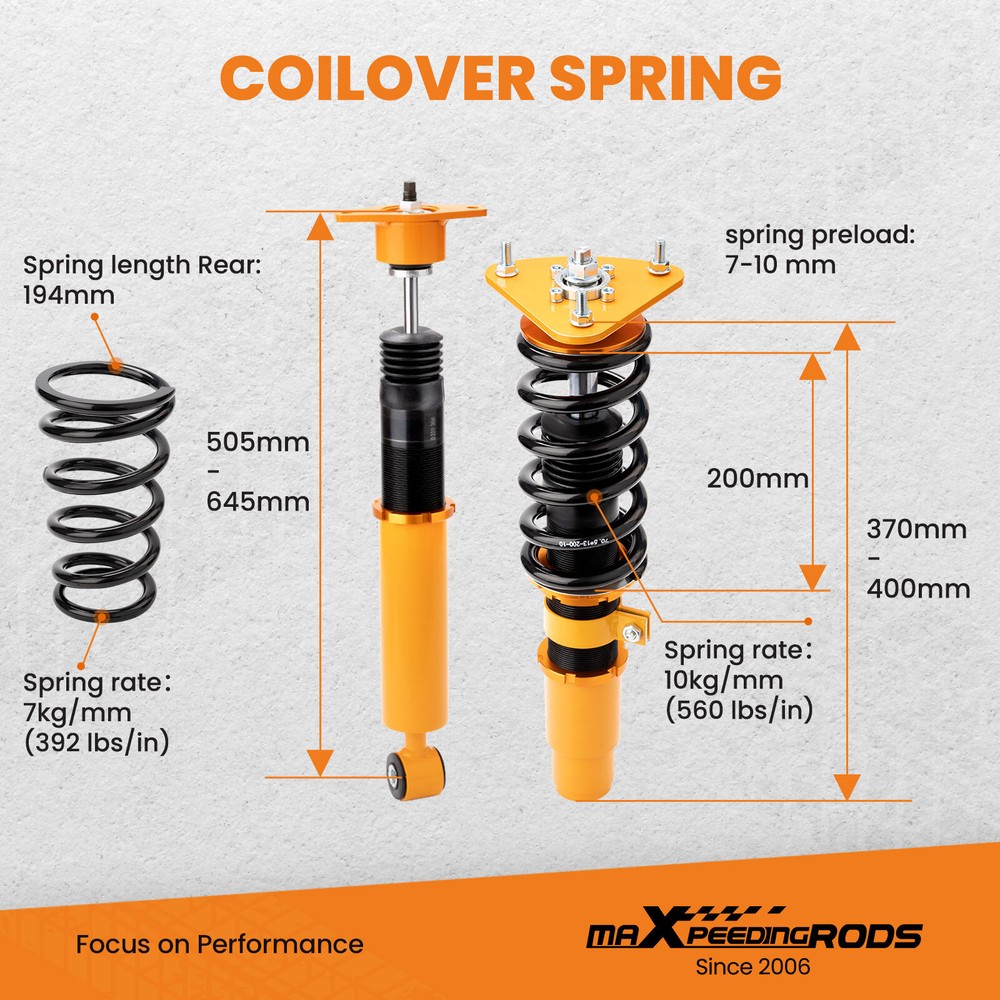 Maxpeedingrods Adjustable Coilover Suspension Kit For Mazda 3 2004-2013 BK & BL
