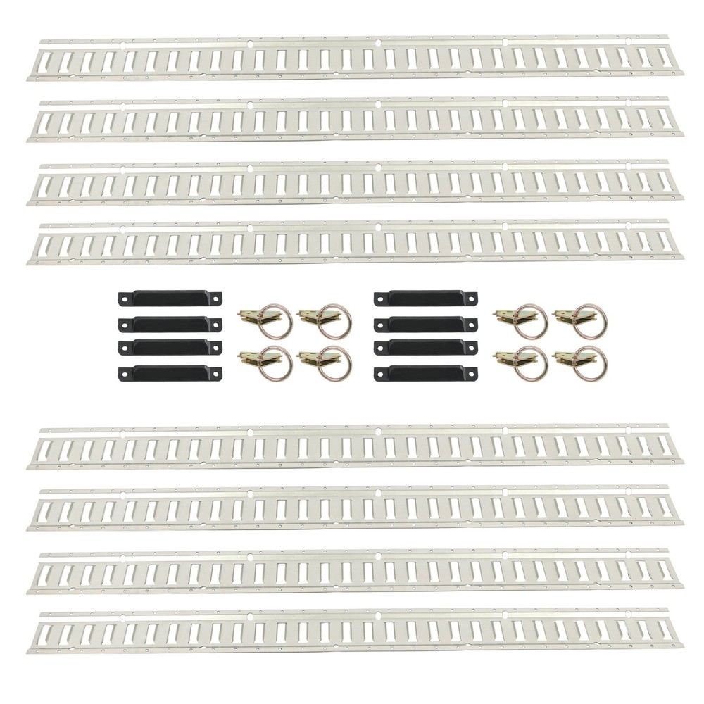 Secure Tie Down Rails For Enclosed Cargo Trailers 24PCS 5ft E Track Kit
