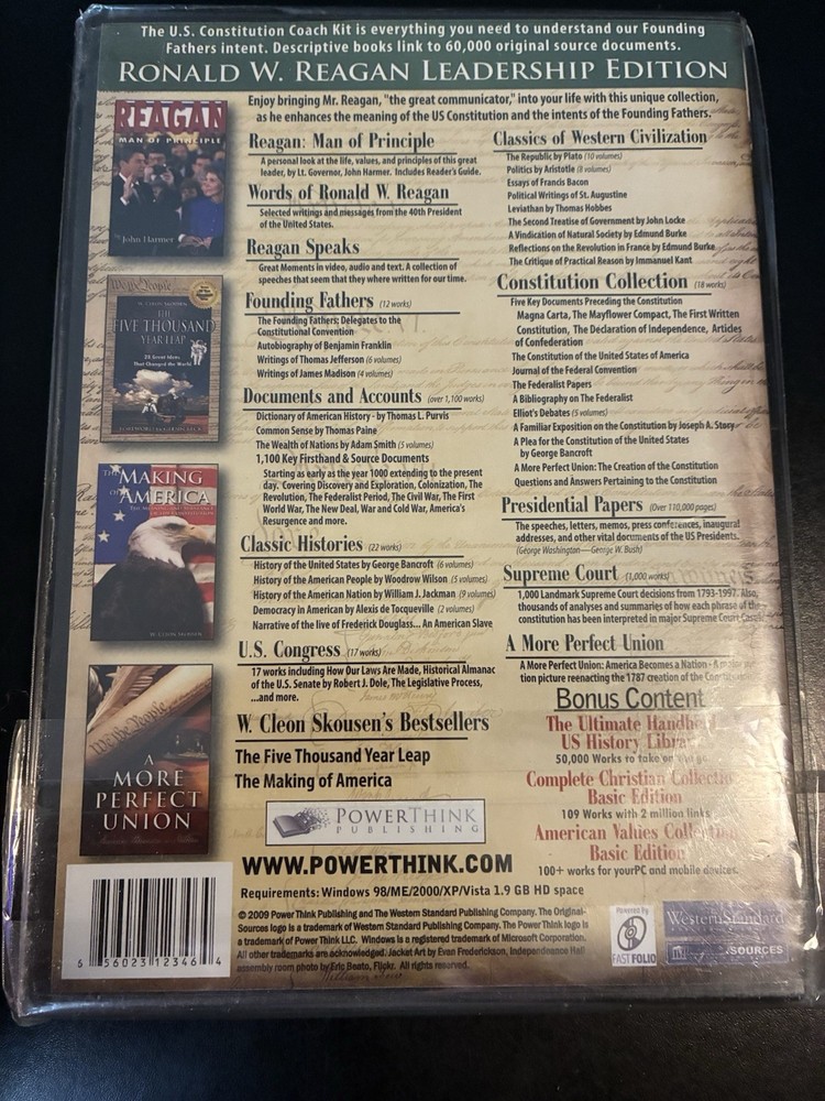 US CONSTITUTION COACH KIT From PowerThink / New DVD / Computer Software