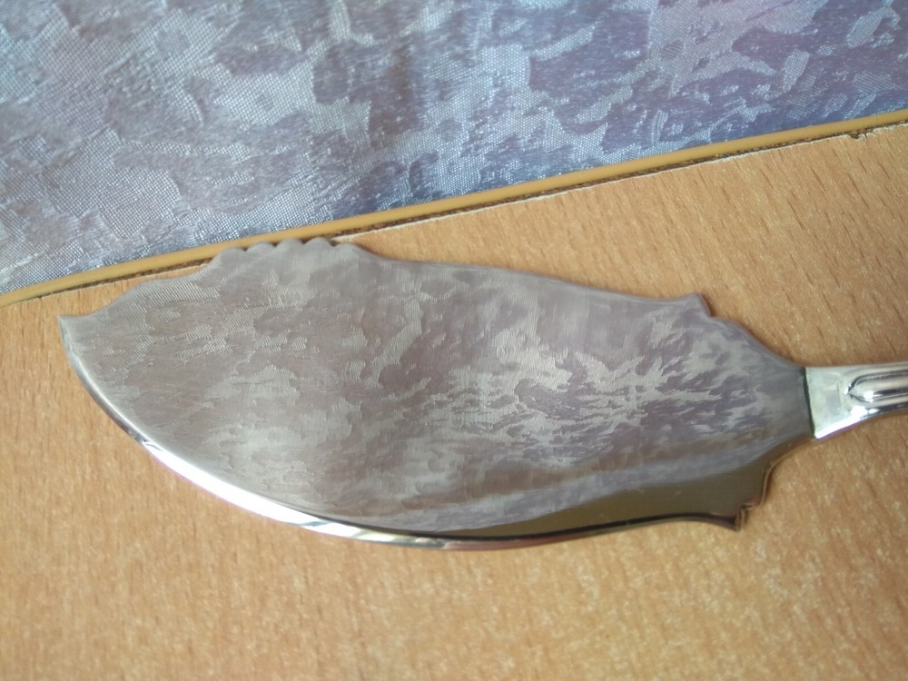 Rare Vintage SILVER Shoulder Kitchenware Cake spatula stamp 800