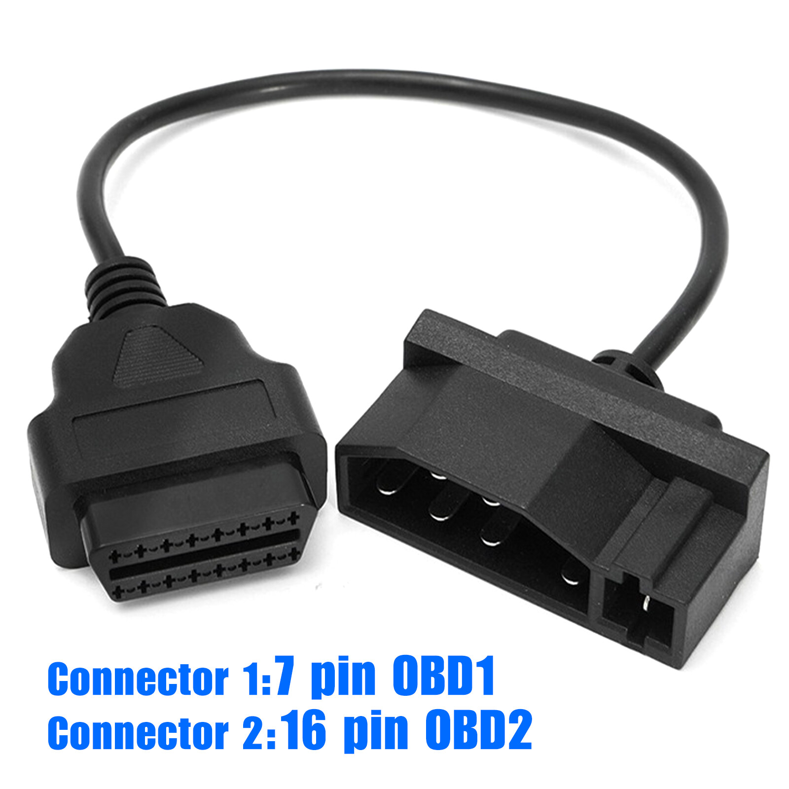 7 Pin OBD1 to 16 Pin OBD2 Convertor Adapter Cable Code Reader Scanner For Ford