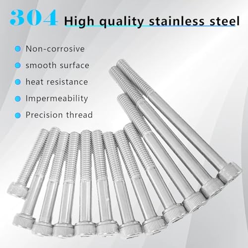 Titanium Cylinder Head Studs Nuts & Engine Bolt Kit Compatible with Yamaha