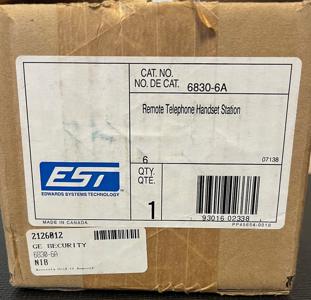 Edwards EST 6830-6A Remote Telephone Handset Warden Station