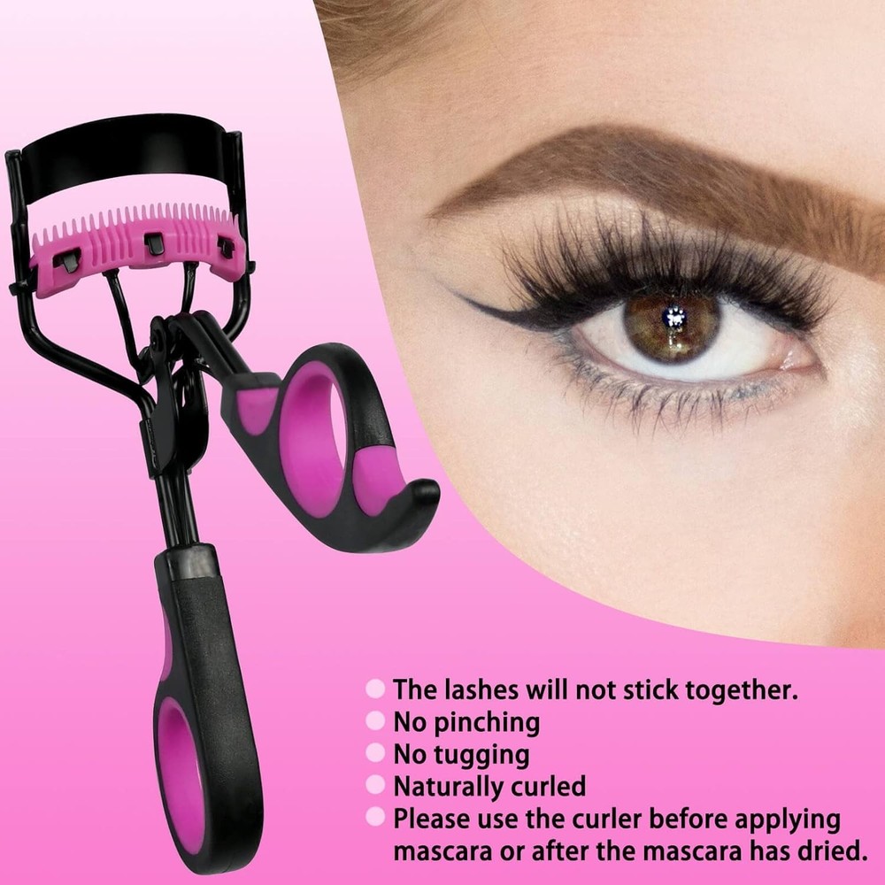Eyelash Curlers with Comb Lash Curler with 5 Replacement Refills, 3 Combs