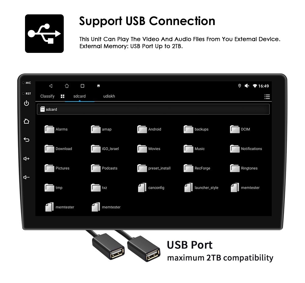 Apple Carplay For Toyota Corolla 2014-2016 Car Stereo Radio Android 14 GPS WIFI