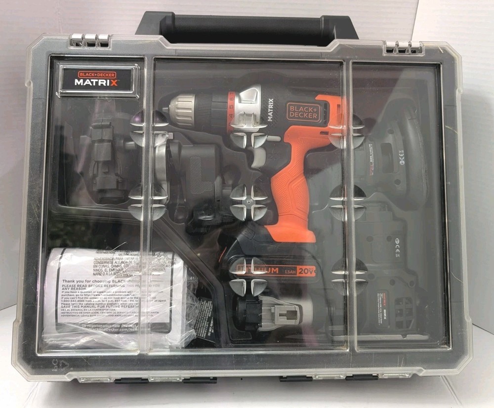 BLACK+DECKER Matrix(TM) 20V Max* 6-Tool Combo Kit With Case - BDCDMT1206KITC